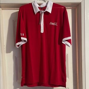 Coca Cola Red and White Polo Shirt